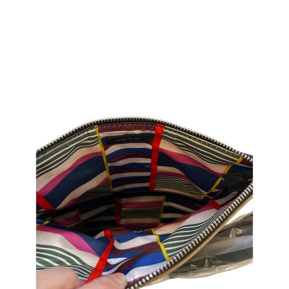 Stella and Dot Waverly Petite perforated Black Handbag - Pale Caramel Interior - Picture 5 of 6